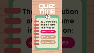When Did the Indian Constitution Take Effect? 🇮🇳📜 Quiz Time! #shortsvideo 