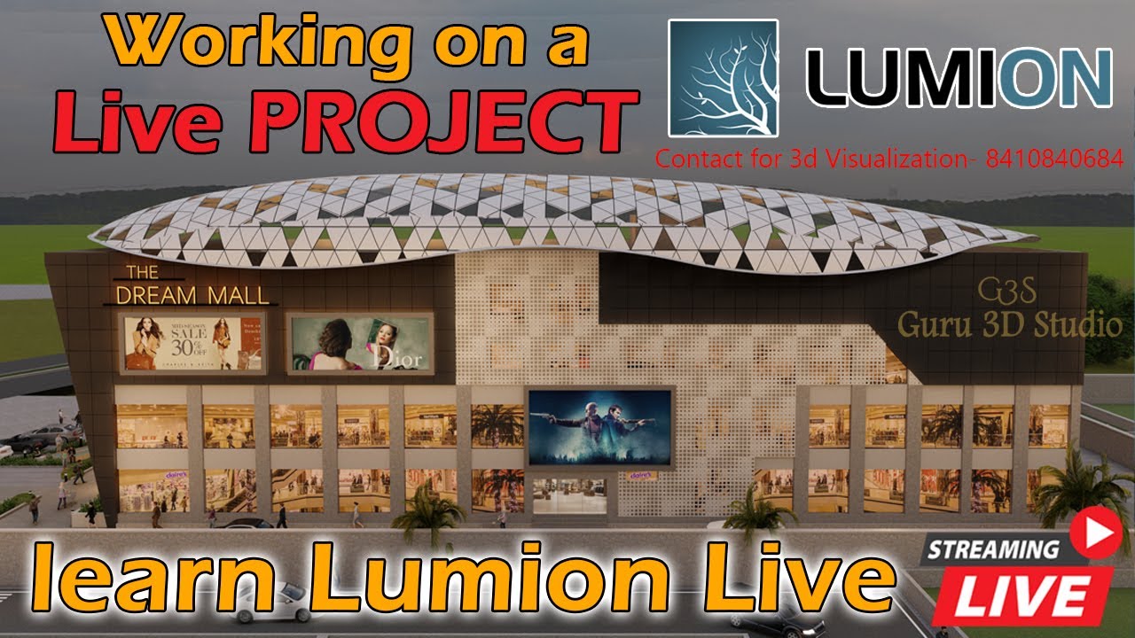 Shopping Mall Interior in Lumion | Lumion Lighting Tutorial | Live
