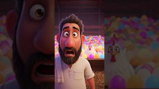 The Greedy Farmer and Cute hen #ai #shorts #shortsfeed #hen #viral