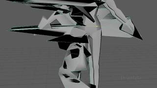 Autodesk Maya 3D glitch character art : Animation program screenshot 5