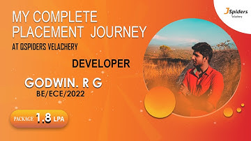 GODWIN R.G | PLACEMENT STORY OF JAVA DEVELOPER | AT VELACHERY