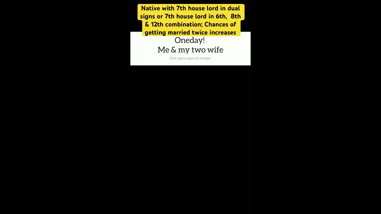 Double marriage in astrology 