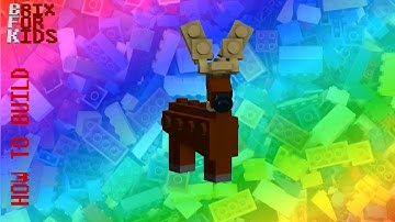 LEGO Instructions - How to build a LEGO Christmas Reindeer, version 3 - 21 pieces - 3D animation