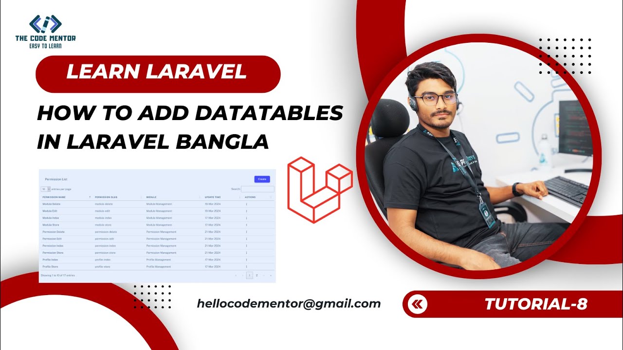 How To Add DataTables in Laravel bangla - YouTube