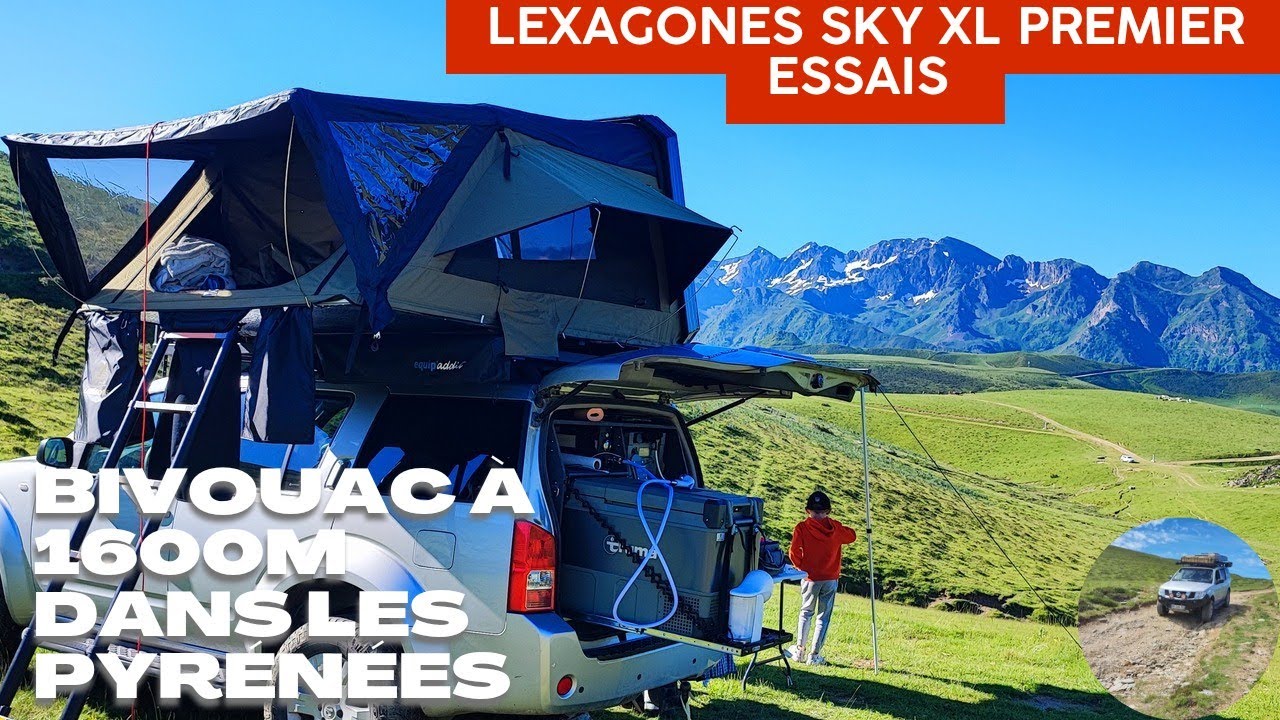 On Bivouac à 1600m d'altitude dans notre nouvelle tente : Lexagones sky xl