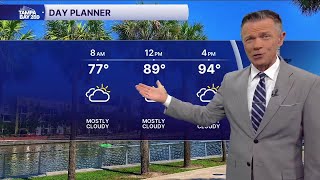 Latest weather forecast as very high temps move into the Tampa Bay area