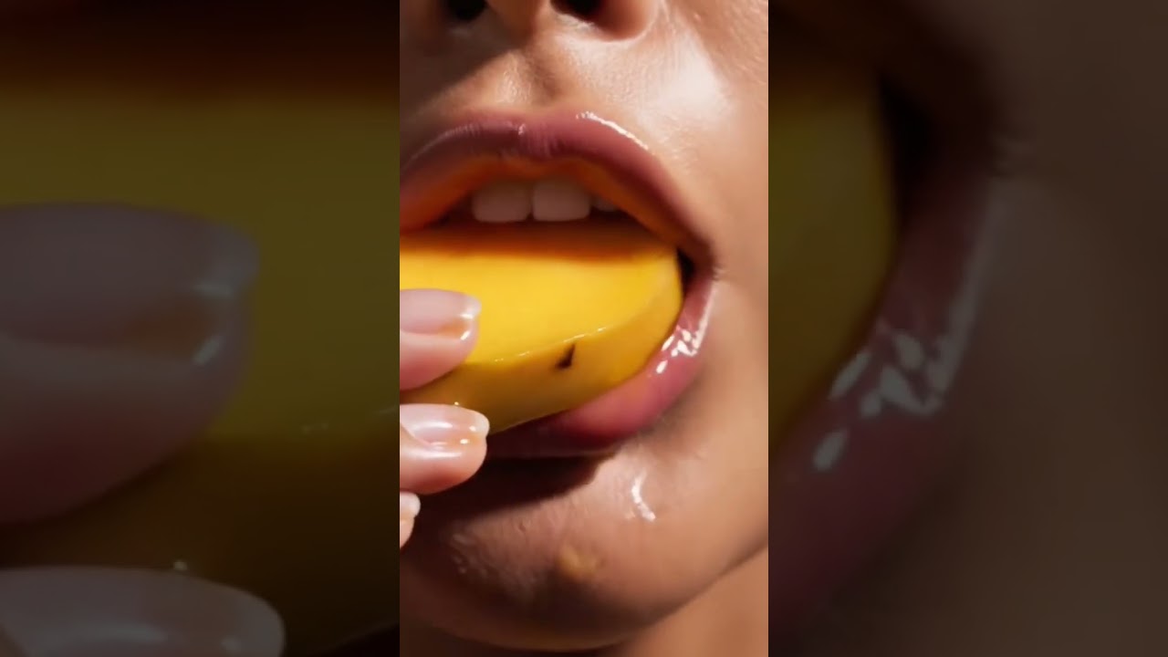 Only Her Mouth. Only the Sound. 🍑 | ASMR Satisfying Bite"