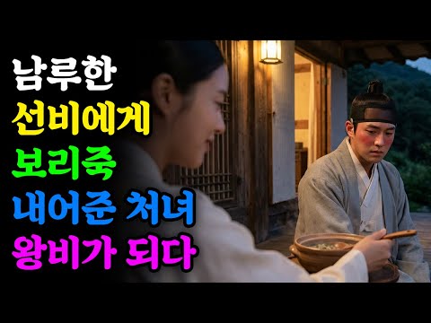 남루한 선비에게 보리죽 내어준 처녀 왕비가 되다 | 야담 | 민담 | 전설 | 설화 | 옛날이야기