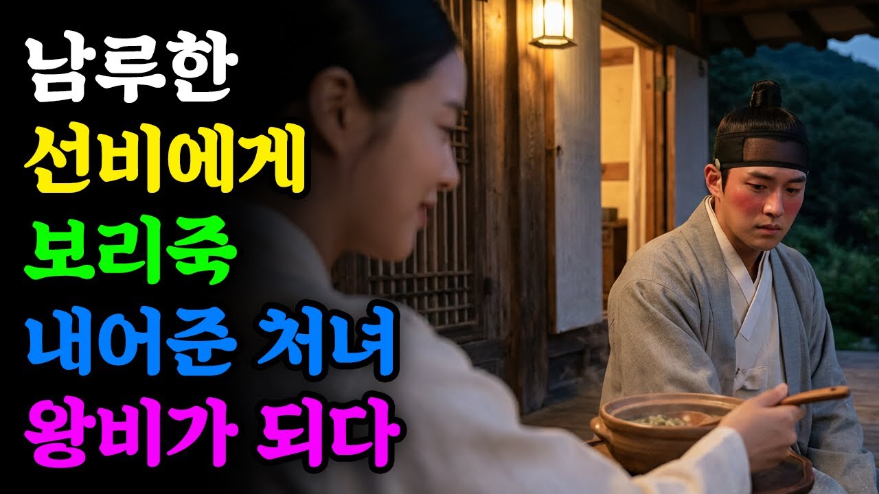 남루한 선비에게 보리죽 내어준 처녀 왕비가 되다 | 야담 | 민담 | 전설 | 설화 | 옛날이야기