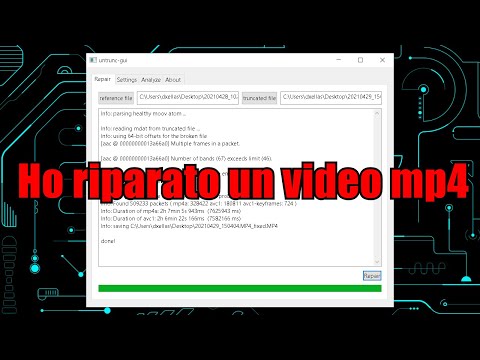 Update Ho riparato un file video Mp4 con Untrunc.exe