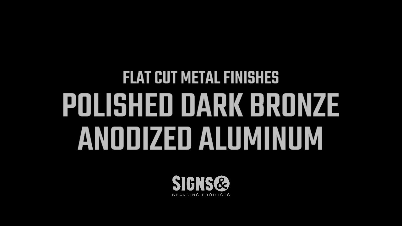 360°  Finish View - Polished Dark Bronze Anodized Aluminum
