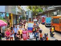 4K 🇹🇭 Walking Bustling Downtown Bangkok | Silom (La Lai Sap Market) to Chong Nonsi