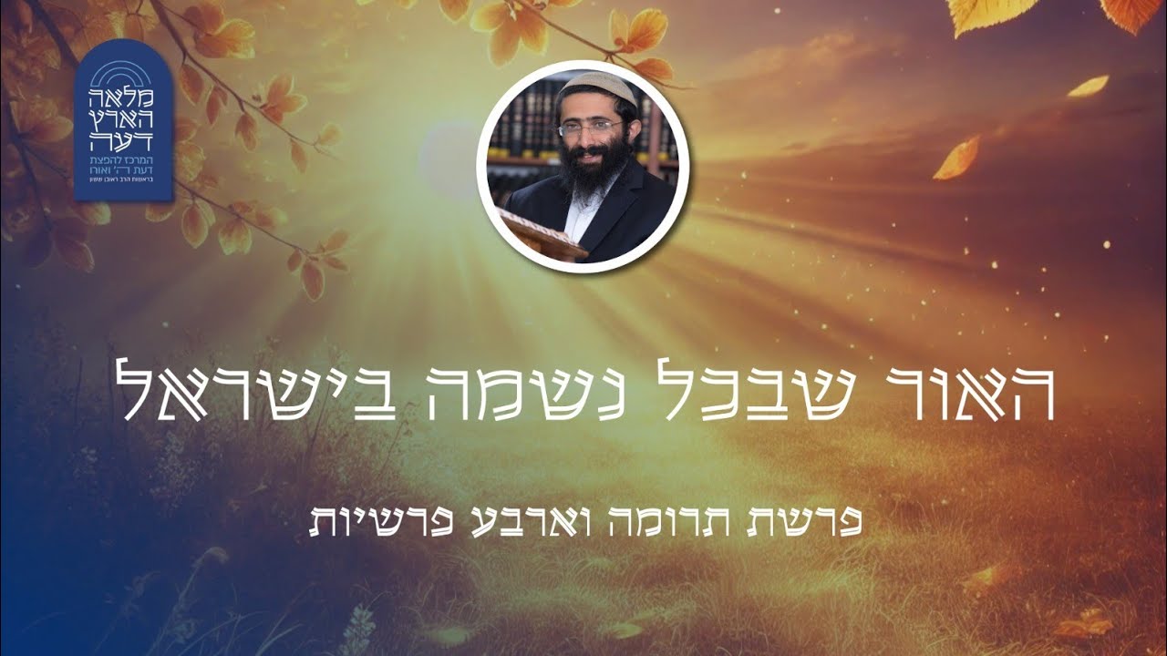 פרשת תרומה וארבע פרשיות • הרב ראובן ששון • האור שבכל נשמה מישראל