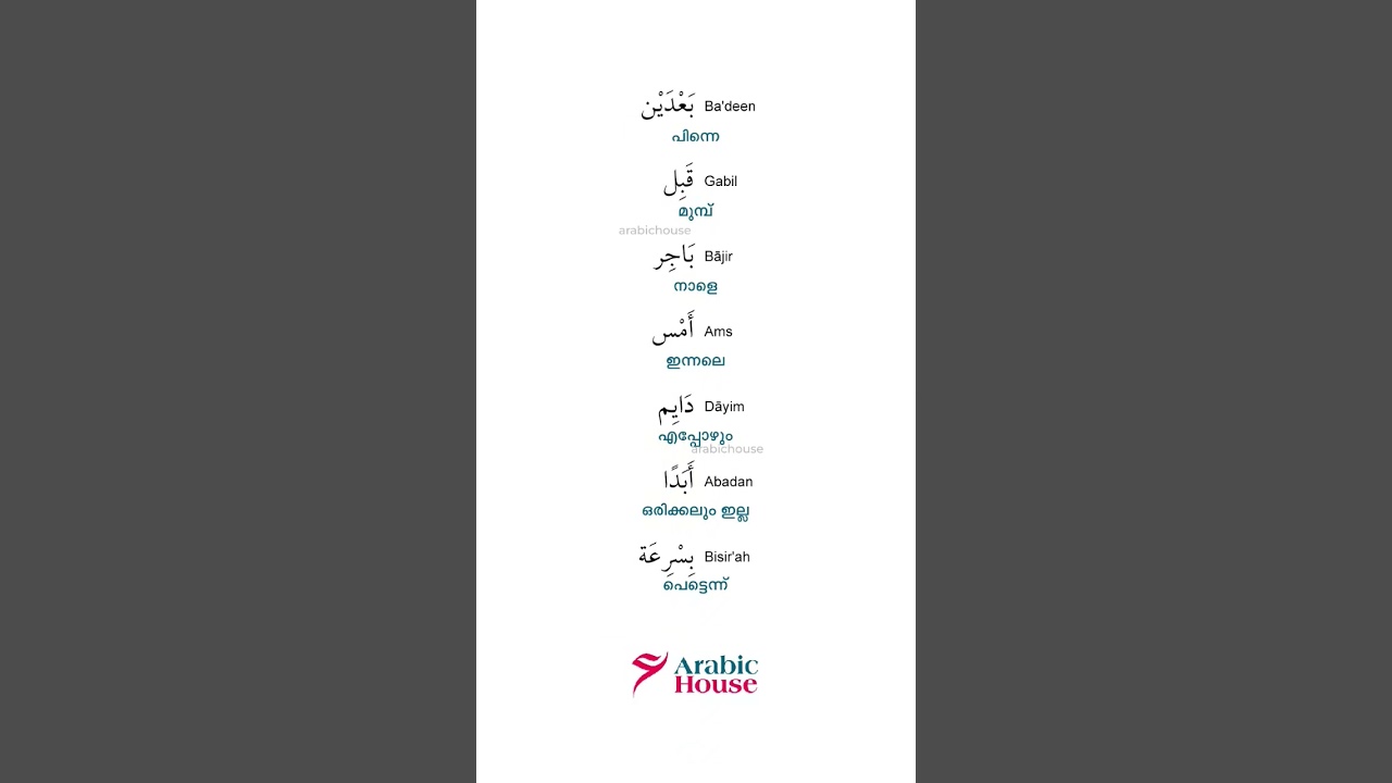 Gulf Spoken Arabic Words Daily # #gulf #arabic #words #pravasi #pravasi_malayaly #pravasikerala