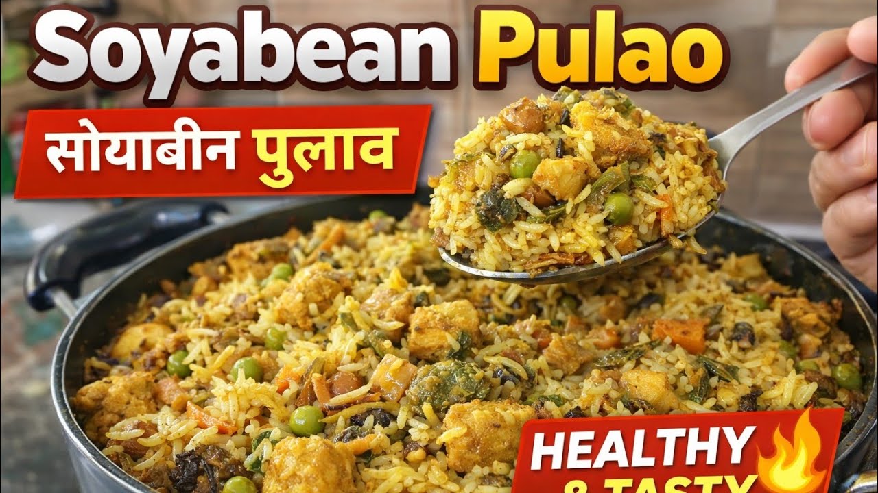 Soyabean pulao recipe #shorts #viral #shorts #videos 