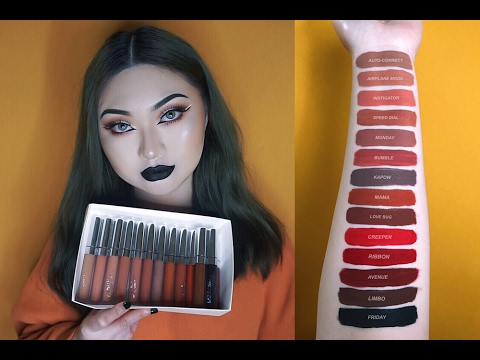 (ENG SUB) Colourpop Ultra Matte Lip // 14 Lip Swatches + Review│Cara Wu