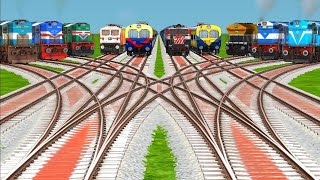 Tens Railgadi Crossing By Bumpy Branched🔇 Railroad crossing tracks// train simulator 2022