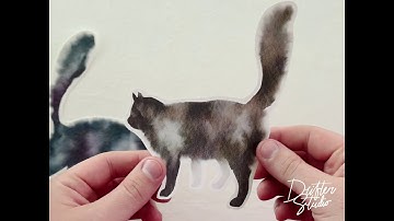 Watercolor Cat in Procreate // Watercolor in Procreate // Loose Watercolor Tutorial