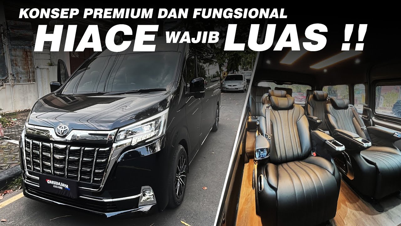 MODIF HIACE LUXURY 9 ORANG | MOBIL KELUARGA LEGA & NYAMAN 