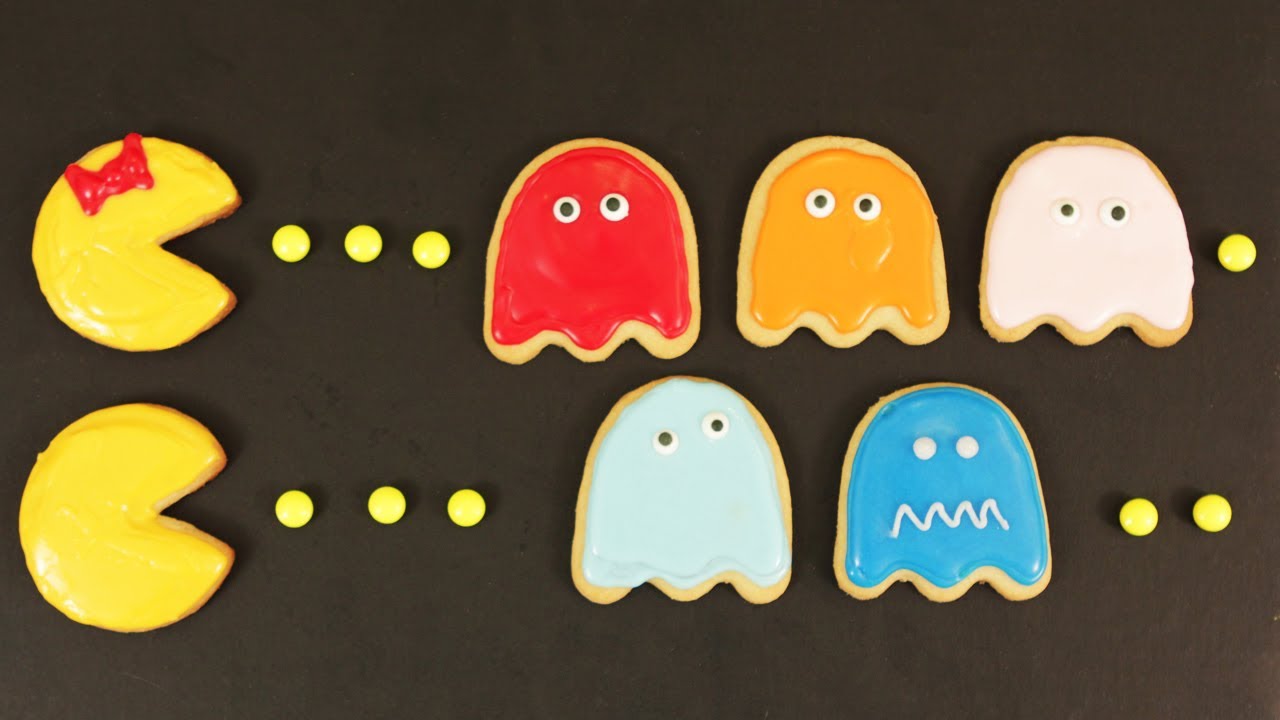 HOW TO MAKE PACMAN COOKIES - NERDY NUMMIES