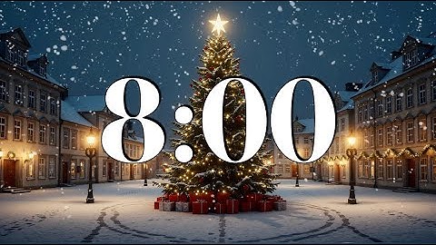 8 Minute Christmas Music Timer 🎄 Instrumental Jazz Carols, Tree, Snow & Classroom Study Countdown