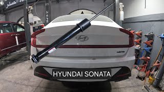 замена заднего амортизатора ... Hyundai Sonata 2020-2023 #подвеска #ходовая