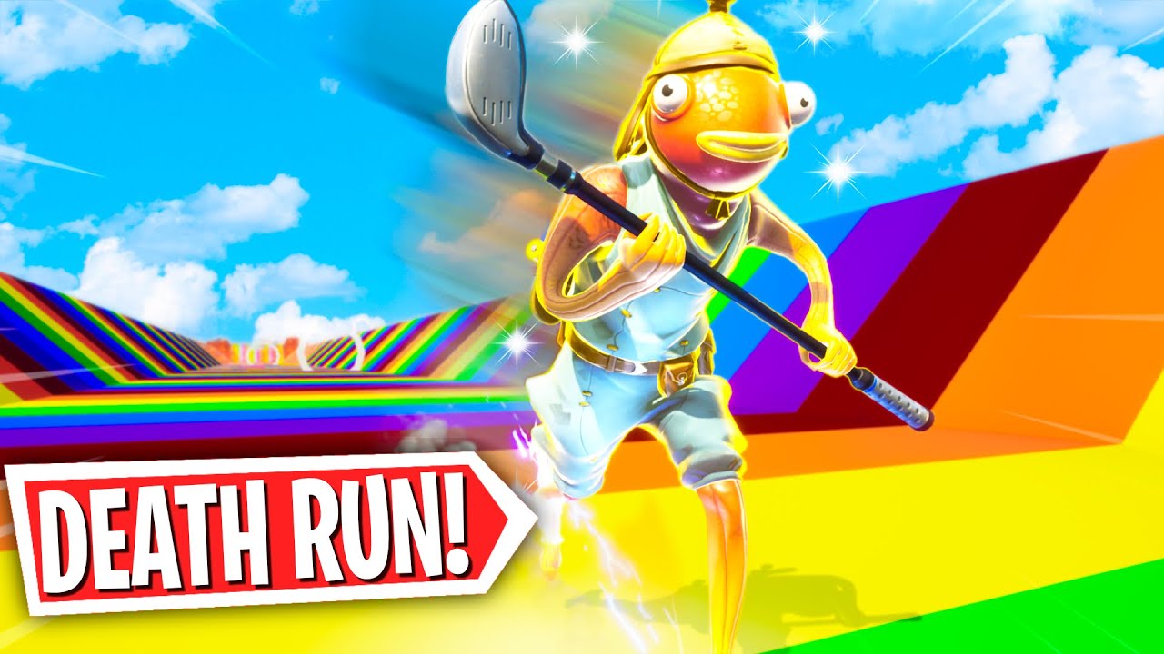 The MOST SATISFYING RAINBOW Slide Deathrun! (Fortnite Creative Mode)