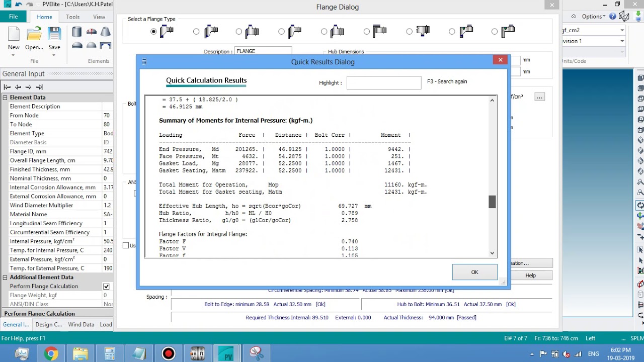 BODY FLANGE DESIGN OPTIMIZATION PV Elite® 2018 YouTube