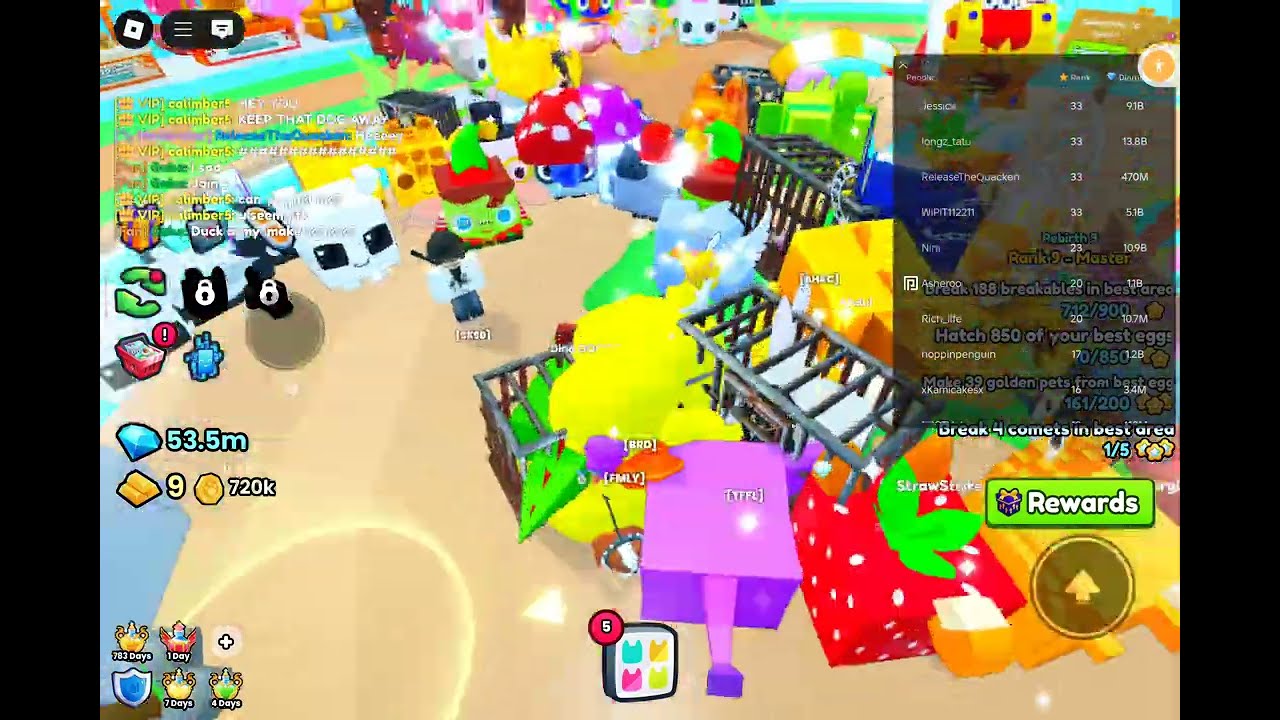 Meeting a mod in pet simulator 99 👍