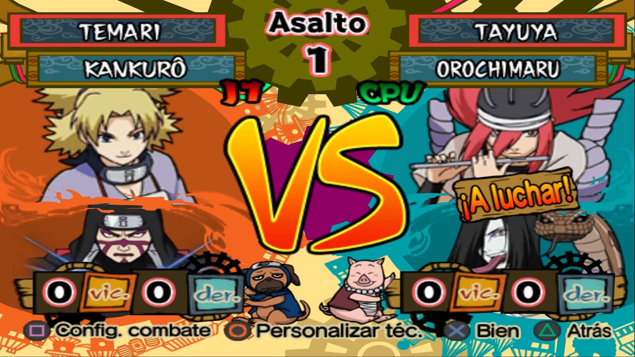 Temari (Clássico) VS Tayuya - Naruto Shippuden Ultimate Ninja 5