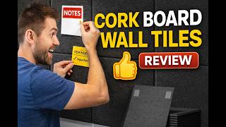 Cork Board Wall Tiles Review – 12 Pack Felt Pin Board Link in description 👇