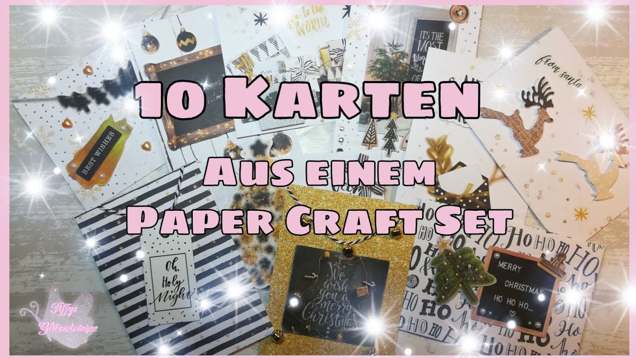10 Weihnachtskarten aus einem Paper Craft Set von Action 💞 - YouTube