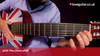 how to play the chord of e2 (love guitar - page 105)
