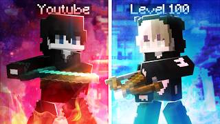 Youtube Rank VS Level 100 Player | BedWars 1v1