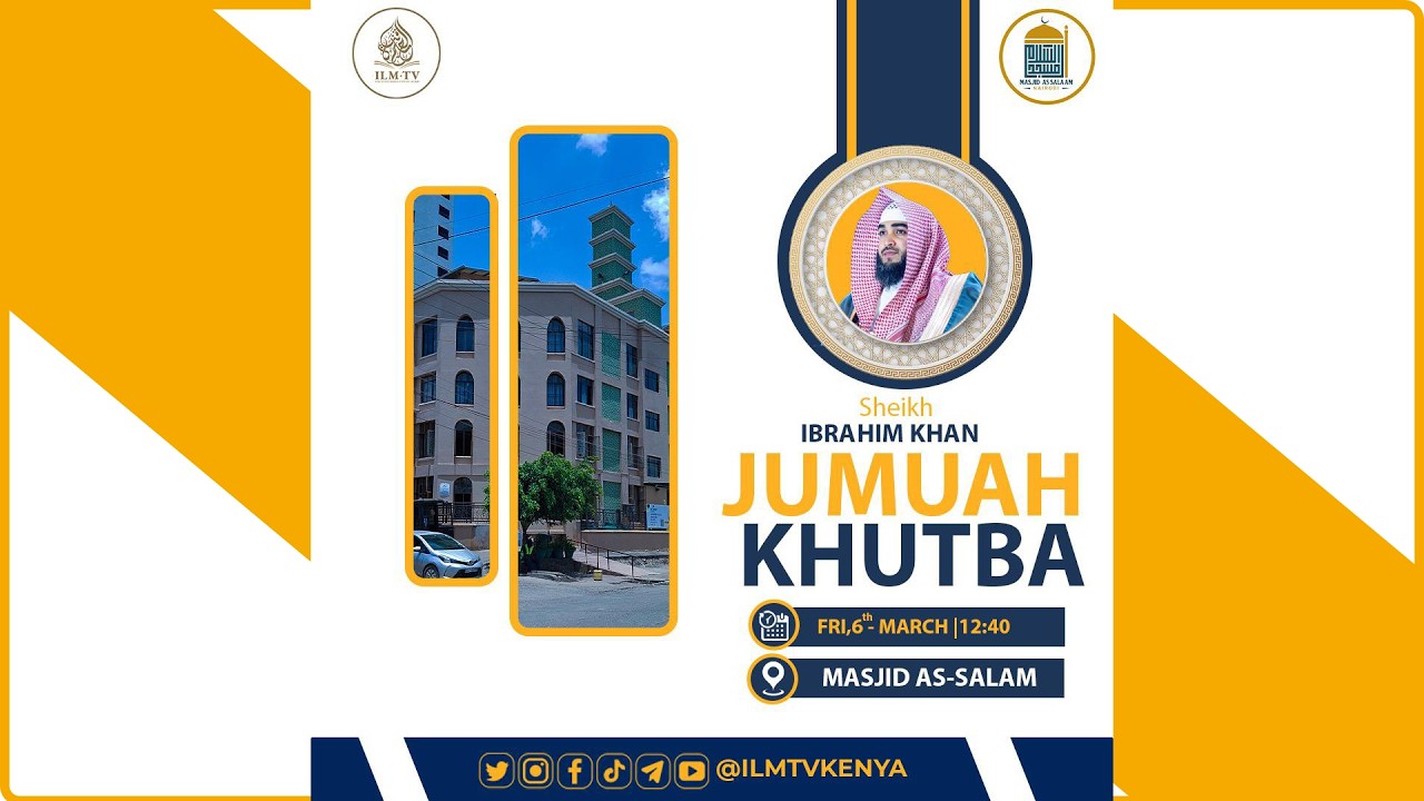 🔴 FRIDAY KHUTBA || MASJID AS-SALAM || SHEIKH IBRAHIM KHAN