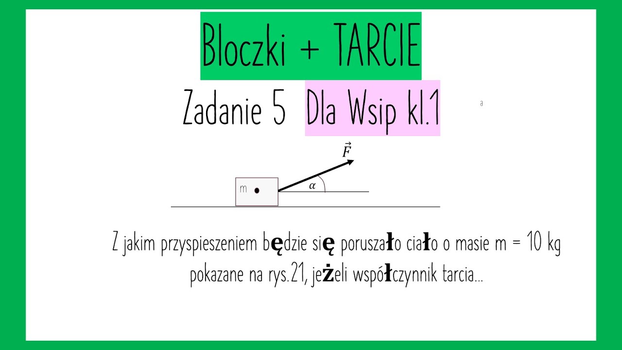 Sprawdzian Z Przyrpody Klasa 6 Tarcie Opór Bloczki + TARCIE Zadanie 5 Dla Wsip kl.1 - YouTube