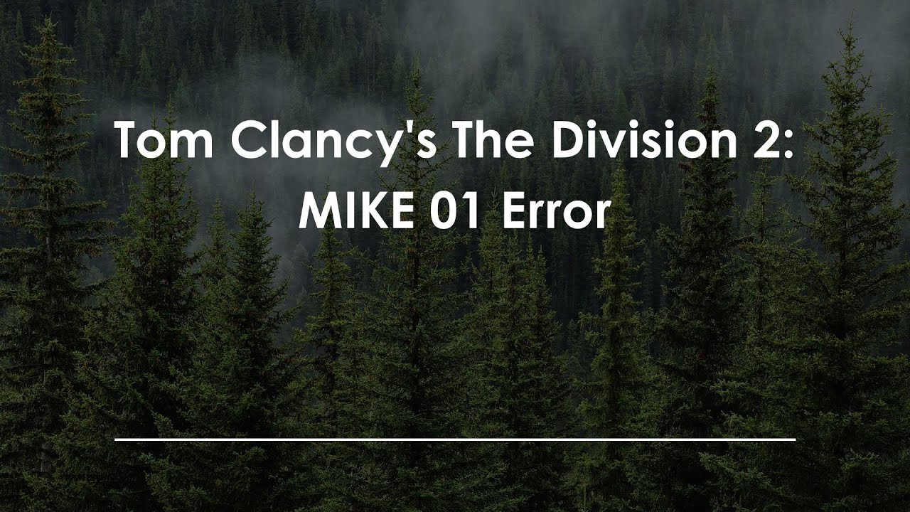 Tom Clancy's The Division 2: MIKE 01 Error