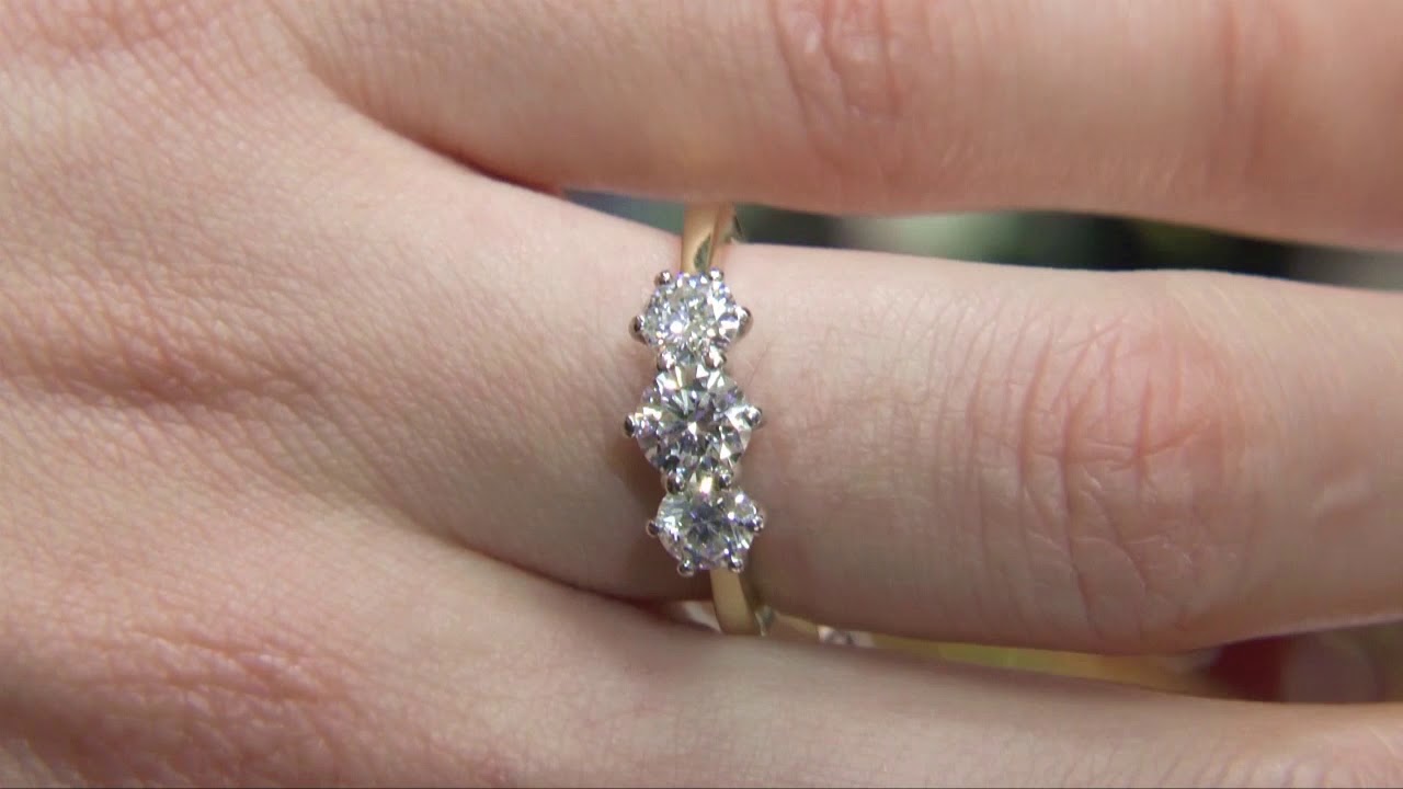 MD057 Multi Stone Diamond Engagement Ring