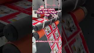 QR Code Labels, Hang Tags & Paper Bags, One-Stop Printing!