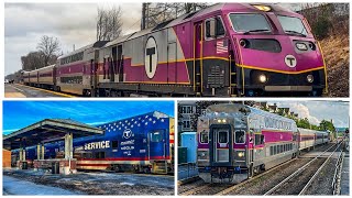 Trains on the MBTA Franklin Line Part 16