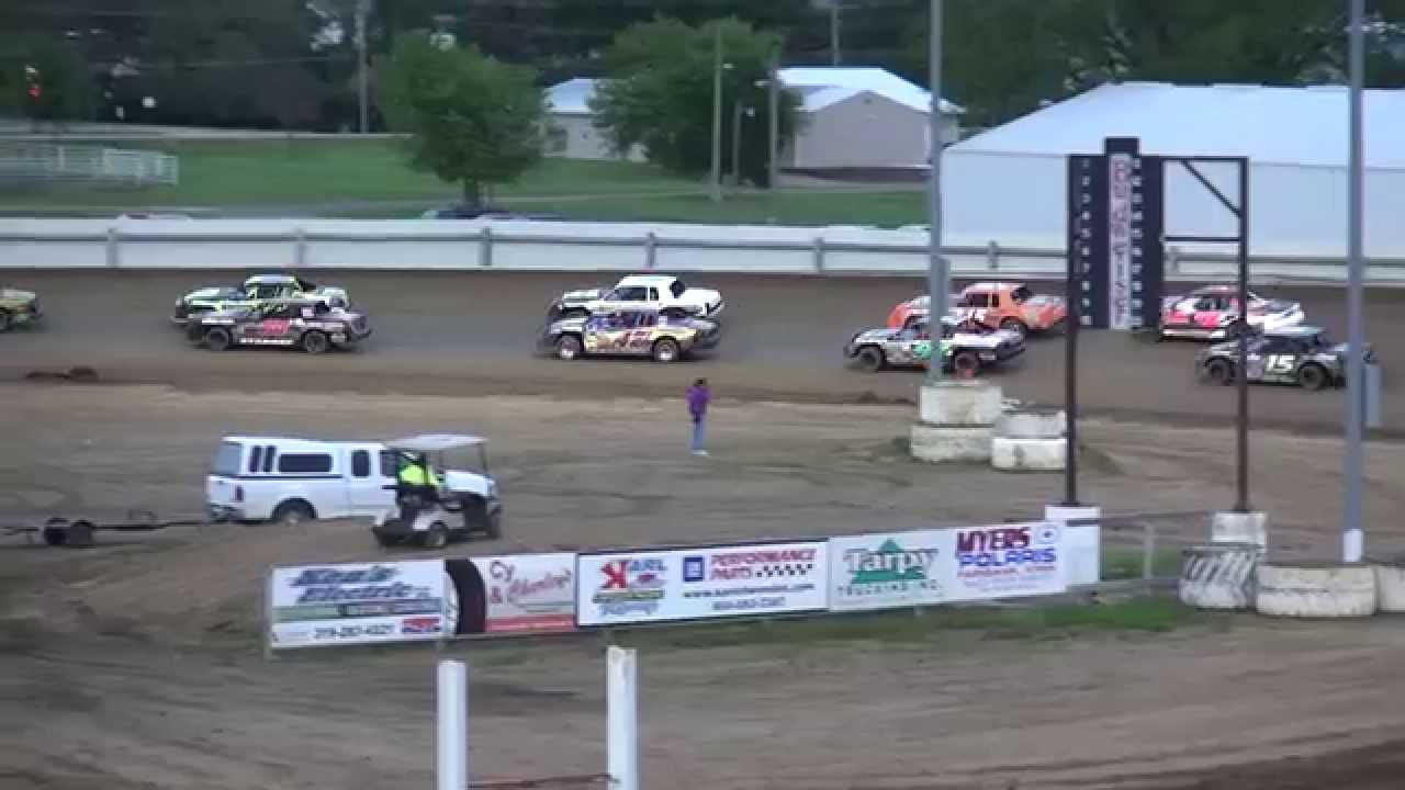 IMCA Stock Car feature Independence Motor Speedway 5/30/15 - YouTube