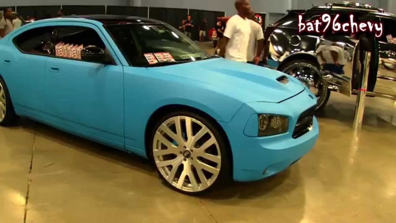 Matte Blue WRAPPED Dodge Charger on 24" Forgiatos - 1080p HD - YouTube