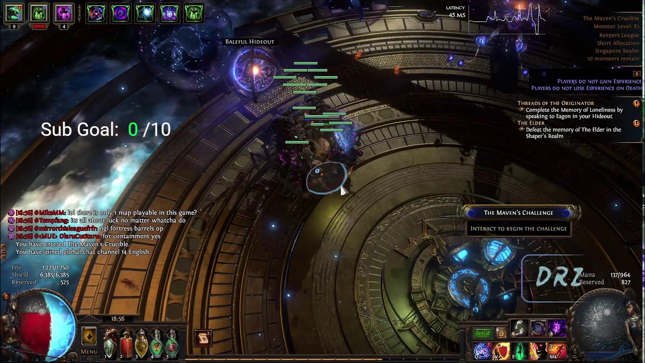 Path of exile -Trying Carrion Golem Minion Build.. Farming Temples and Chilling