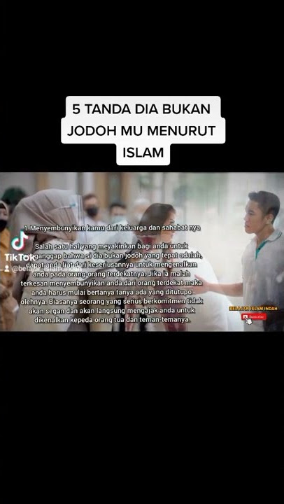 5 tanda dia bukan jodoh mu menurut islam#shorts