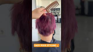 EASY PIXIE HAIRCUT STYLING TECHNIQUE: Complete Tutorial Linked Below! 🔥🔥🔥
