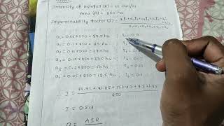Rational method of Storm water flow calculation problem - Sanitary Engineering