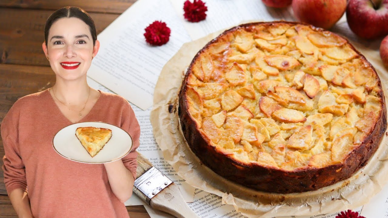 Tarta de manzana | Fácil y deliciosa | Mucha fruta, poca azúcar, poca harina| Pastel de Manzana