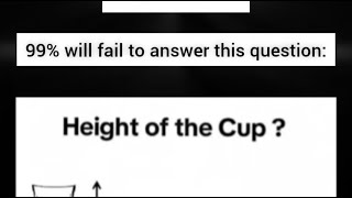 99% FAIL This Cup Puzzle 😱 Can You Solve It? #shortslive #math