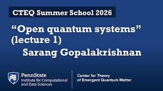 Open quantum systems lecture 1