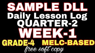 Daily Lesson Log(DLL) for Grade-4 / Quarter-2 / Week-1